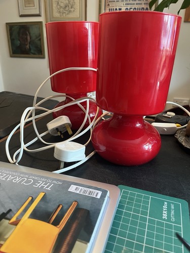 Vintage ikea glass red - glass,