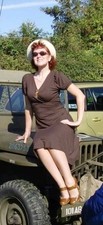 Vintage 1940s 50s Style brown