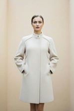 Prada Beige Wool Panelled Coat