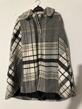 Asos Grey Gingham Cape Coat