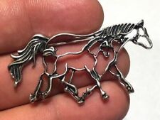 Silver Tone Running HORSE /