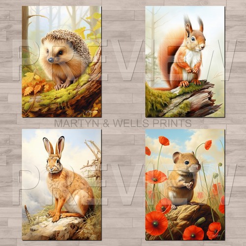 British mammal prints - mammal,