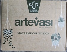 Artevasi Plant Hanger Macrame Triple Stone Knot White 160cm 5kg