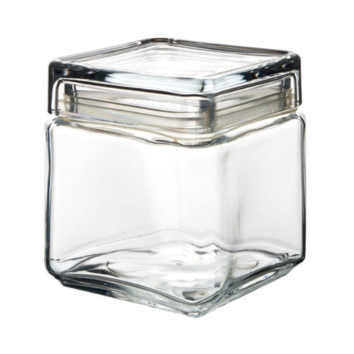 Square biscotti glass jar - jar,