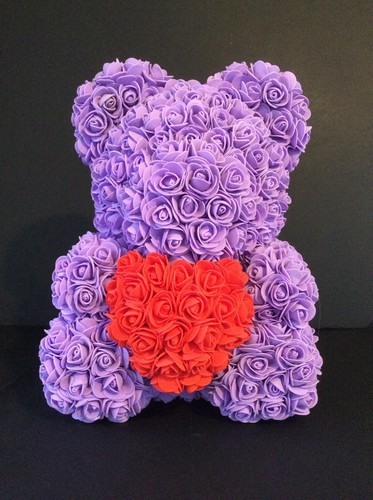 Purple rose bear with - bear,