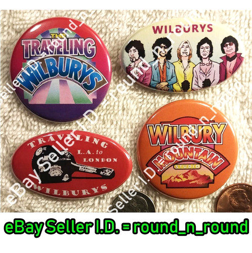 Traveling wilburys pin button - traveling,
