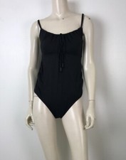 M&S Maternity Women's Swimsuit Black Cut-Out Adjustable Strap Non-Wired NWOT F2