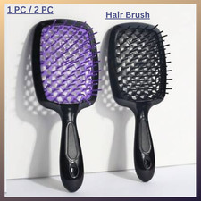 Brush Detangle Detangling Natural Boar Bristle Hair Brush Curved Women's