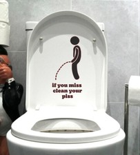Funny bathroom wall stickers - wall,
