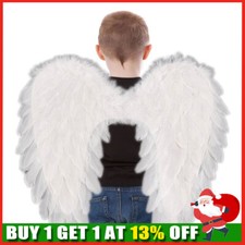 Angel Christmas Winter Fairy Feather Fancy Dress Costume Accessory Wings White