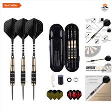 Precision Crafted Steel Tip Darts with O-Rings and Multifunctional Tool – 3 Pack