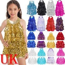 UK Kids Girls Shiny Sequin