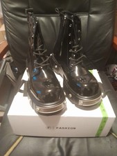 Goth Style Mens High Top Ankle Boots UK Size 11/eu46