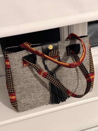 Hand made bag loincloth fabric - made,