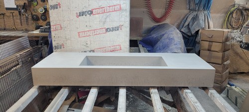 Concrete bathroom sink basin - concrete,