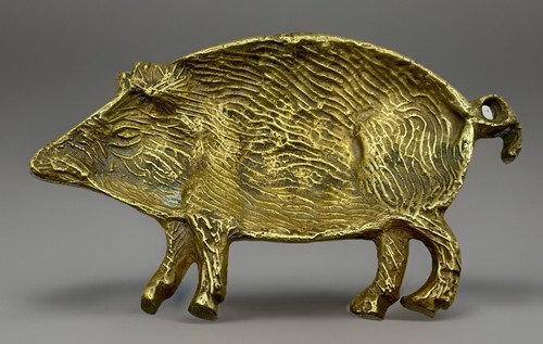 Vintage brass pig javelina - vintage,