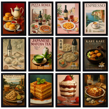 Vintage Food & Bars Poster -
