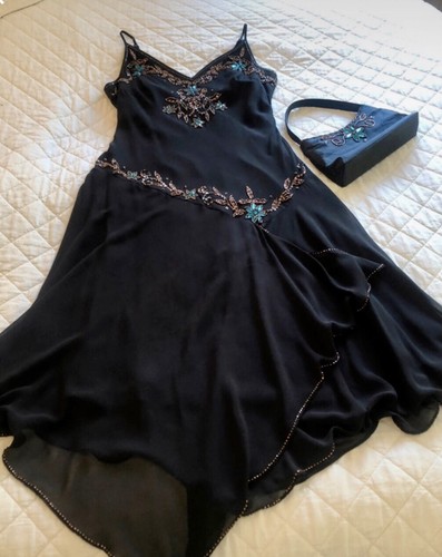 Vintage black cocktail dress - cocktail,