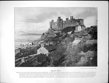 Old Print Harlech Castle