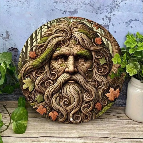 Pagan leafy green forest man - green,