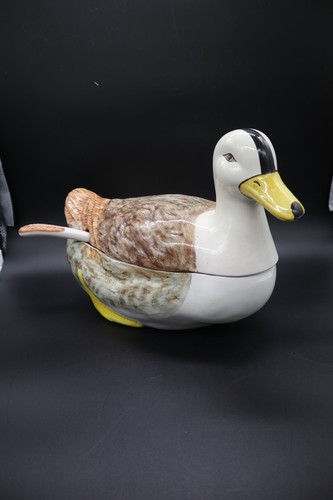 Large vintage faiancas duck - large,
