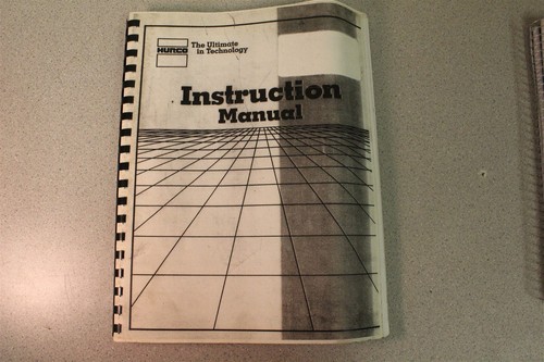 Hurco instruction manual - manual, nc