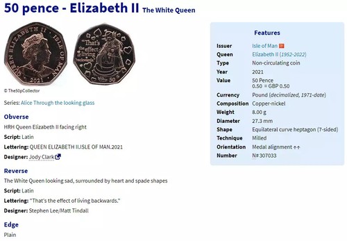 Isle man coin 50p - isle, 2021