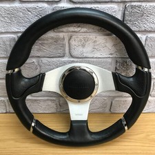 Genuine Momo Millennium black leather 350mm steering wheel. Superb!  8C
