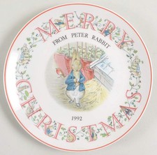 Wedgwood Peter Rabbit-Christmas Plate 1992-Peter Rabbit - No Box 1185352