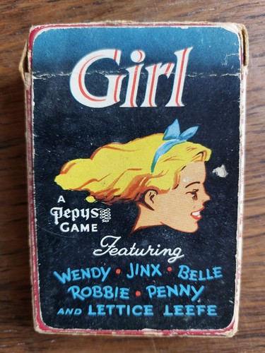 Vintage girl pepys card game - "girl",