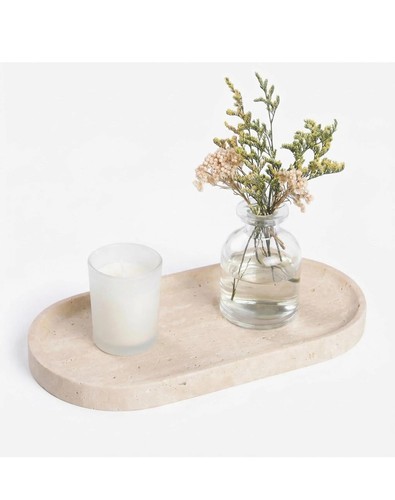 Beige travertine vanity - beige,