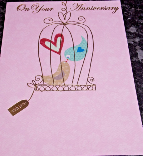Anniversary card love birds - anniversary,