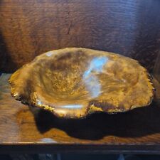 Hand Carved Oak Burl Bowl laced With Gold Resin