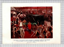 (5633) Queen Alexandra PADDINGTON STATION Queen Victoria Funeral  - c.1910 Print