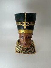 Ancient Egyptian Queen Nefertiti Bust Statue Figurine Hand Painted Decorative