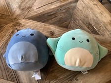 SQUISHMALLOW 7.5” SOFT TOY PLUSH BUNDLE - Truman Turtle & Maggie Stingray