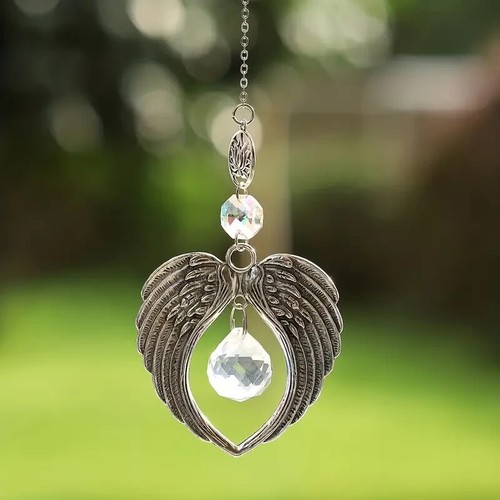 Glass crystal angel wings - /,