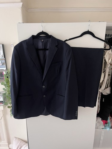 Men navy suit - navy, marks