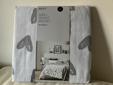 Grey Heart Reversible Duvet