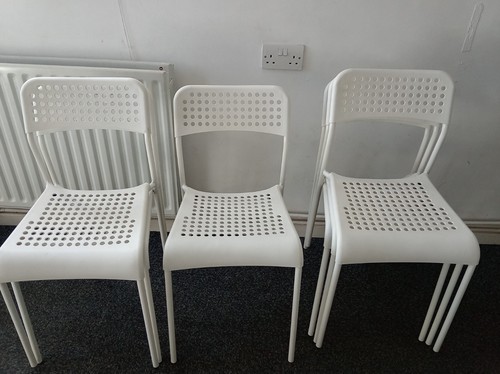 White ikea adde - chairs, plastic