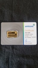 Umicore 2.5g Gold Bar 999.9 Fine Gold – Sealed with Unique Serial Number