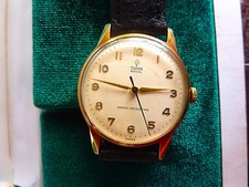 rolex tudor royal.  triple signed. solid  9ct gold watch. my  ref no 300 .