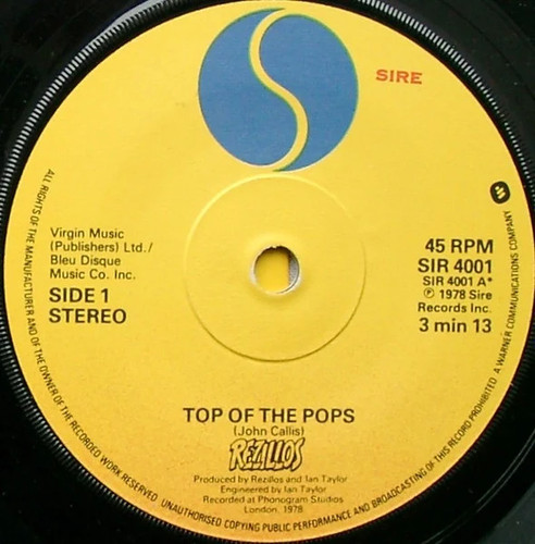 Used the rezillos top - -, of