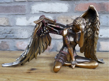 Steam Punk Fallen Angel Figure Goth Ornament Mechanical Gears 37cm Resin Gift