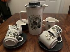 VINTAGE JOHNSON BROTHERS 'WILDMOOR' Coffee Set, Coffee Pot, Bowl, Jug, Cups Etc