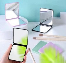 Square Shape Hand Mirror Folding Makeup Portable Mirror Double Side Travel