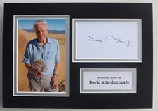 David Attenborough Signed Autograph A4 photo display TV Planet Earth COA AFTAL