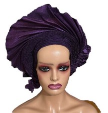 Purple Autogele  Aso-Oke