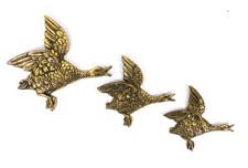 Set Of 3 Vintage Brass Flying