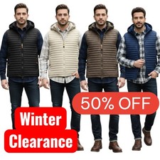 Mens Quilted Hooded Puffer